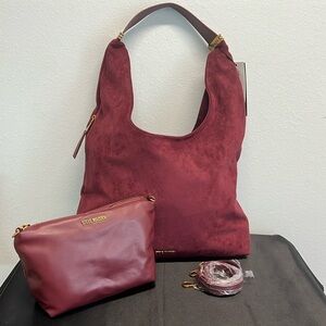 Steve Madden | Bloodstone Hobo Bag w/ Extra Crossbody Bag & Strap.